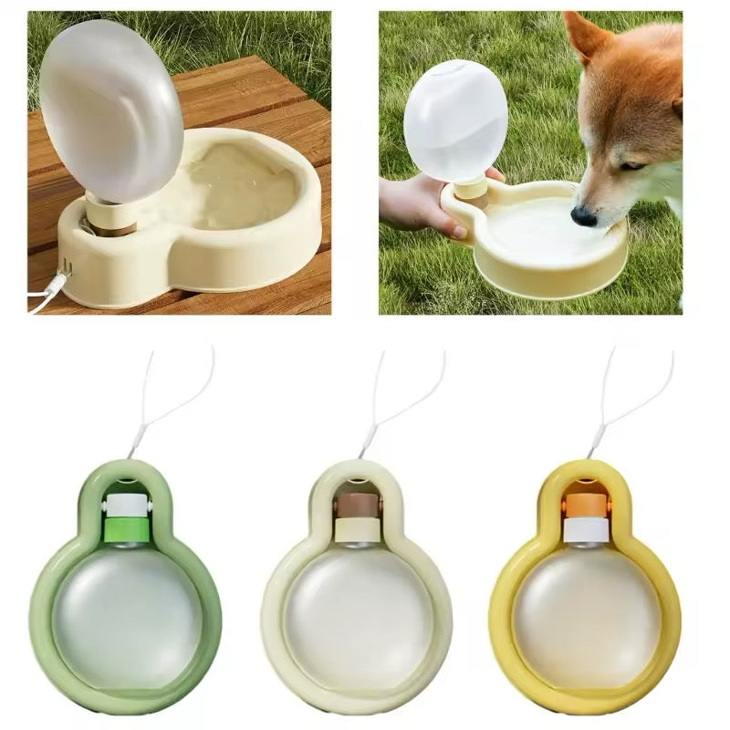 Portable Pet Water Bottle Bowl Dispenser