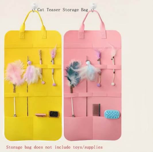 Pet Wall Hang Organiser Storage Bag for Cat Toys