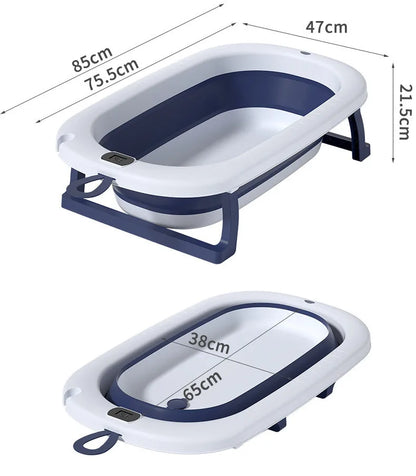 Real-time Temperature Folding Silicone Pet Bathtub