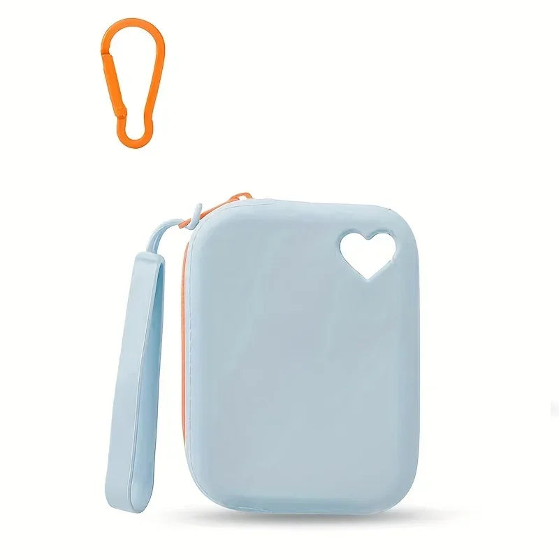 Heart Cut Out Portable Silicone Storage Pet Snack Bag