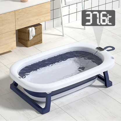 Real-time Temperature Folding Silicone Pet Bathtub